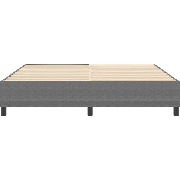 vidaXL Plattformbettgestell Hellgrau 180 x 200 cm Cordstoff 3337422 – Bild 4