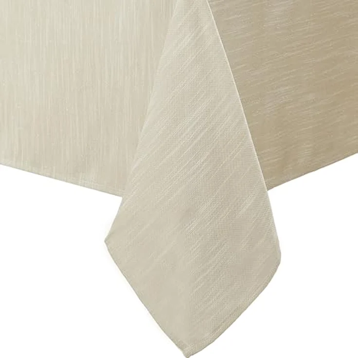 Laura Ashley Arabesque Luxuriöse Schimmernde Stofftischdecke für formelle Abendessen, Urlaub, Hochzeit oder Party, 152,4x304,8 cm, Gold – Bild 2