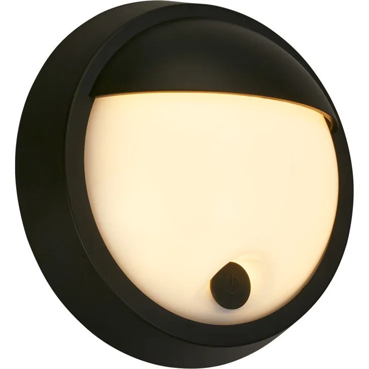 Briloner LED Akku-Außenwandleuchte Puni 4W schwarz Touch-Dimmer warmweiß