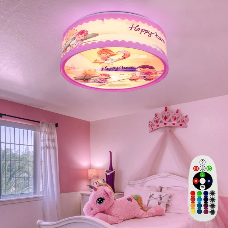 RGB LED Deckenleuchte, Kindermotiv, multicolor, 28 cm, BIBIFEE – Bild 2