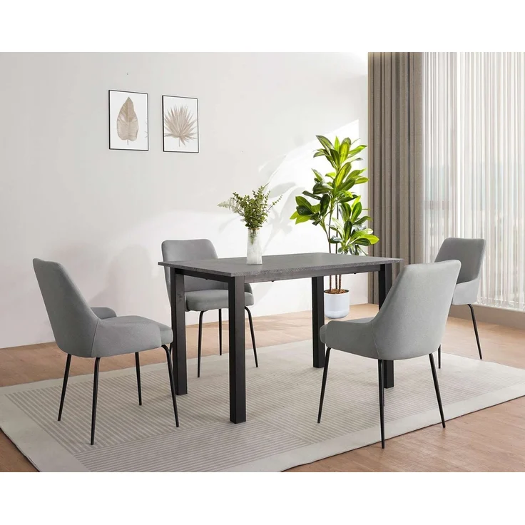 OTTO home Esstisch Babetta, schwarzes pulverbeschichtetes Metallgestell, verschiedene Breiten – Bild 1