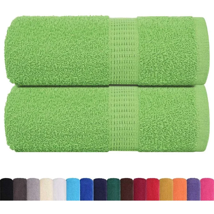 vidaXL Gästetücher FROGN 2 Stk. Apfelgrün 30x50 cm 360 g/m² 137019 – Bild 2
