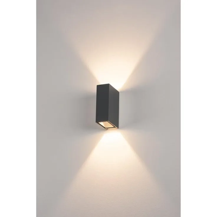 SLV No. 232445 QUAD XL 2 Wandleuchte eckig anthrazit LED 3000K up-down IP44