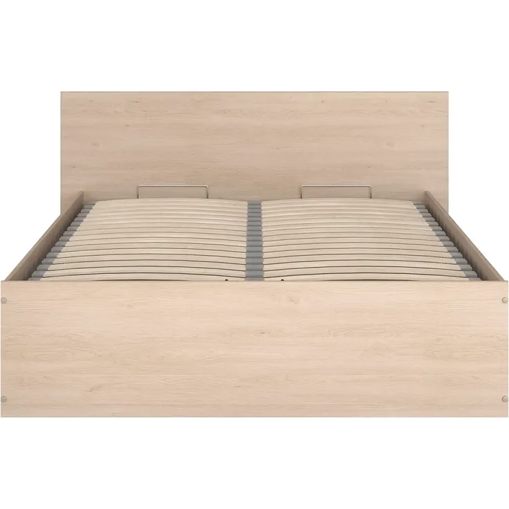 Vente-unique - VELONA Bett Holz, Platte Beige - B 199,8 cm x H 81,2 cm x L 164,4 cm – Bild 4