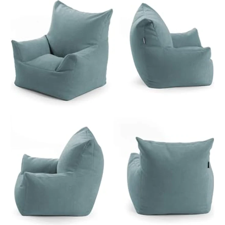 mokebo Der Pausenheld Kindersessel, Kindersitzsack in Petrol, ergonomisch, robust und flauschig, ideal für Kinder von 2 bis 6 Jahren – Bild 6