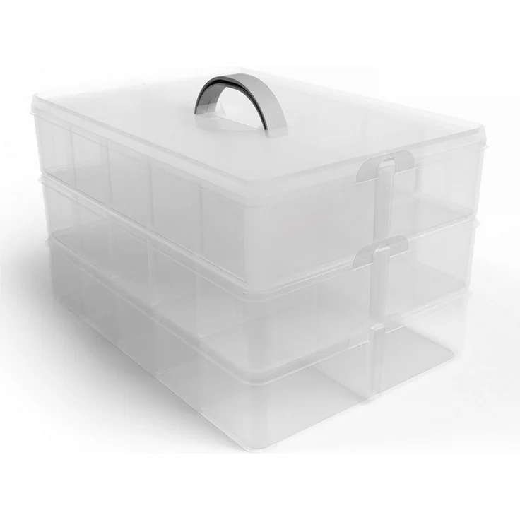 BigDean Organizer Sortierbox für Kleinteile aus hochwertigem Kunststoff mit 21 Fächern (Set, 1 St, Kleinteilebox), Kleinteilemagazin - Deko, Figuren, Spielzeug, Sammelkram etc – Bild 1