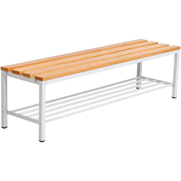 Garderobenbank mit Schuhrost 150 cm grau – Bild 10