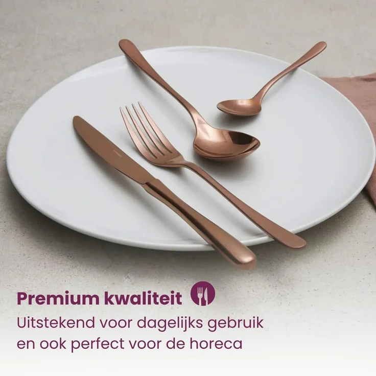 Sambonet Taste PVD Servizio 24pz Rame Antico Monoblocco Besteck – Bild 4