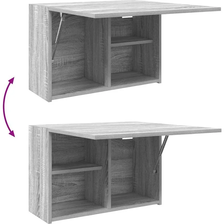 vidaXL Bad-Wandschrank Grau Sonoma 60x25x40 cm Holzwerkstoff 860072 – Bild 8