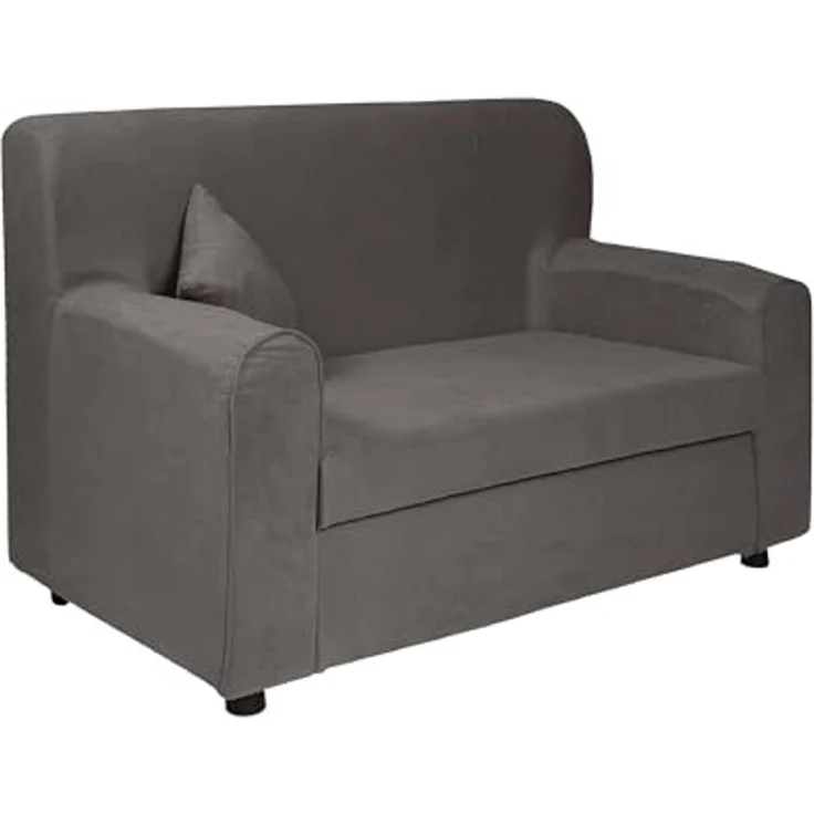 Dmora 2-Sitzer Sofa Baeza 125 x 73 x 85h cm Grau mit Armlehnen – Bild 3