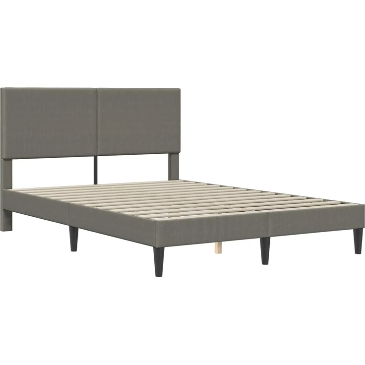 vidaXL Bettrahmen mit Kopfteil Hellgrau 120x200 cm Cordstoff 42027724 – Bild 3