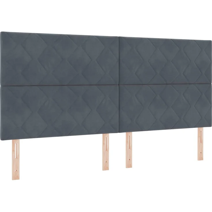 vidaXL LED-Speicherbett mit Matratze Dunkelgrau 200 x 200 cm Samt 3460213 – Bild 5