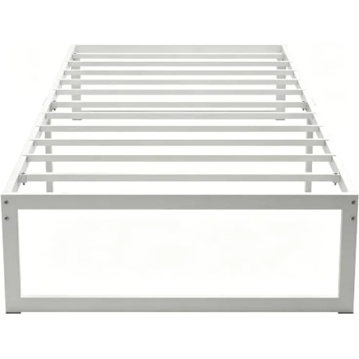 HOMCOM Bettgestell Bett Bettrahmen mit praktischem Stauraum (Set, 2-tlg, Bettgestell mit Aufbauanleitung), ohne Kopfteil, viel Stauraum, schnelle Montage