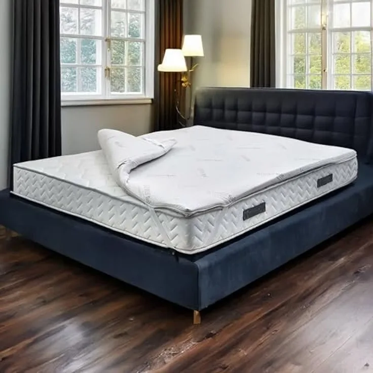 Talamo Italia - Regolo-Einzelauflage, Übermatratze zur Verbesserung der Körperhaltung, Auflage aus Memory-Schaum, hypoallergene und atmungsaktive Auflage, 100 % Made in Italy, 90 x 190 x 5 cm