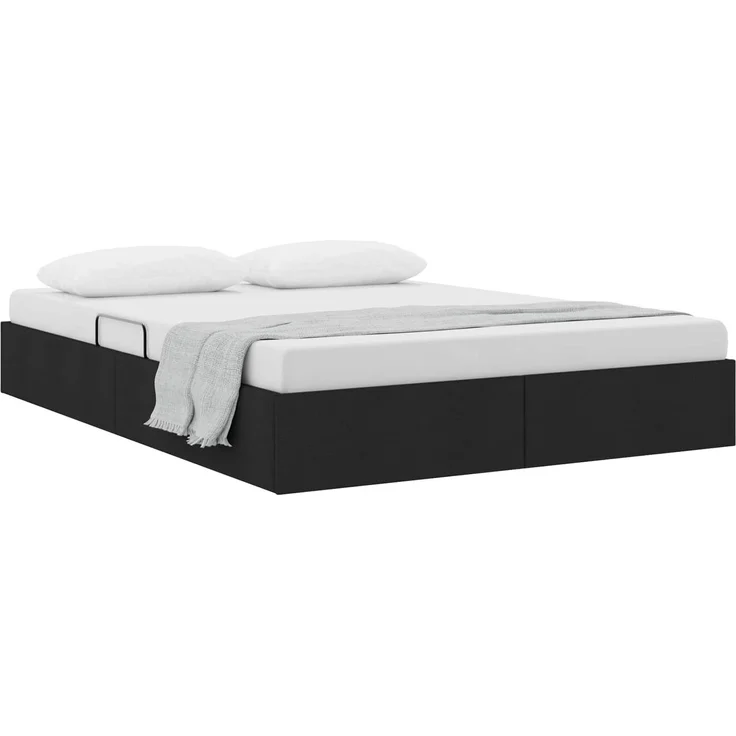 vidaXL Ottoman Bettgestell mit Speicher Schwarz 140 x 200 cm Stoff 3442828 – Bild 3