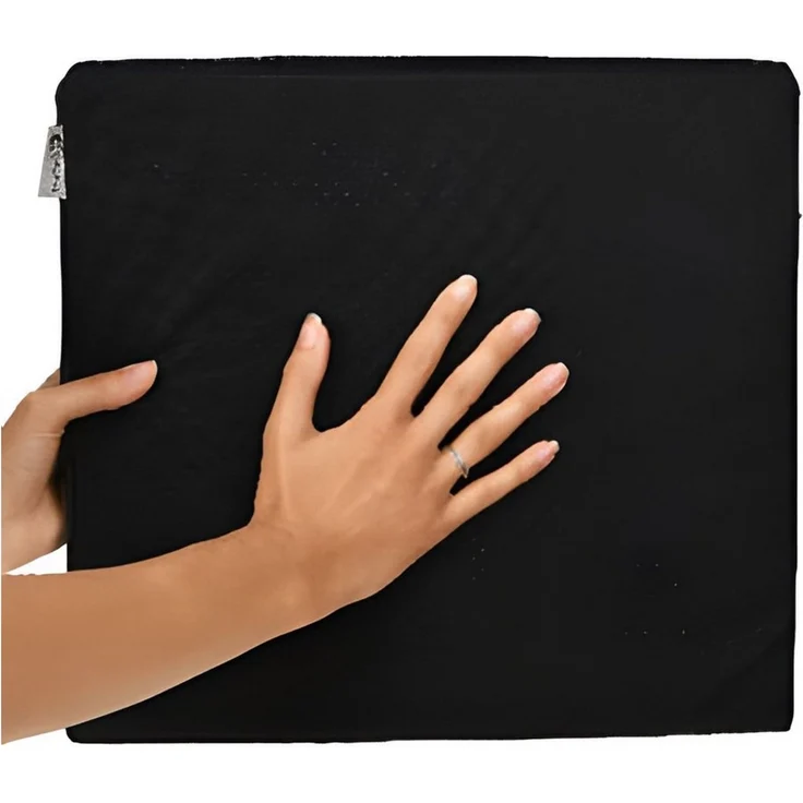 Beautissu Stuhlkissen Sitz Keilkissen formstabil Anti-Rutsch BeauErgo, Schwarz, Rutsch Bezug Waschbar & Reißverschluss – Ergonomisches Sitzkissen – Bild 3