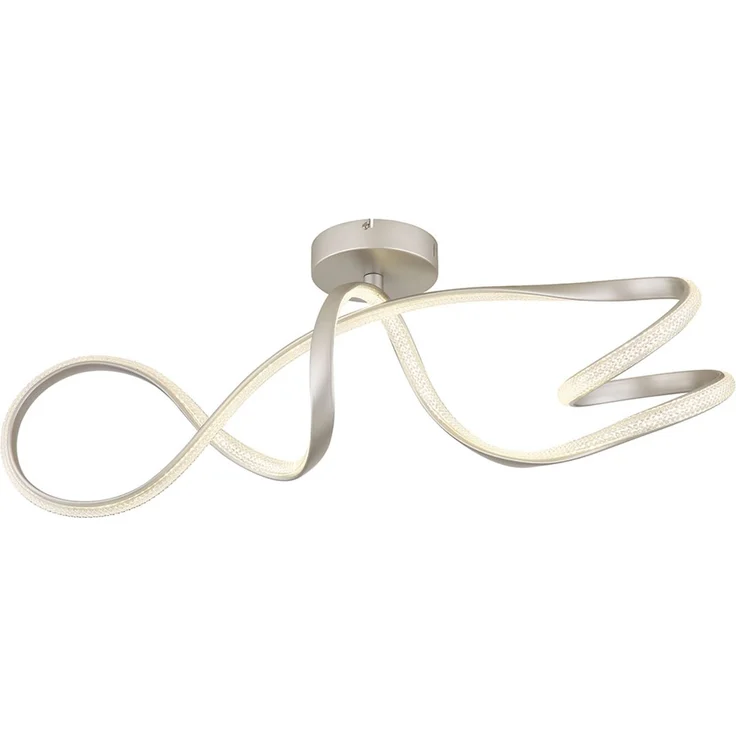 LED Deckenleuchte, nickel, Kristalle, L 90,8 cm – Bild 4