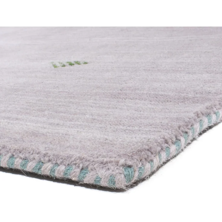 Gabbeh Teppich - Indus »Agra« 200 x 150 cm - silber – Bild 3