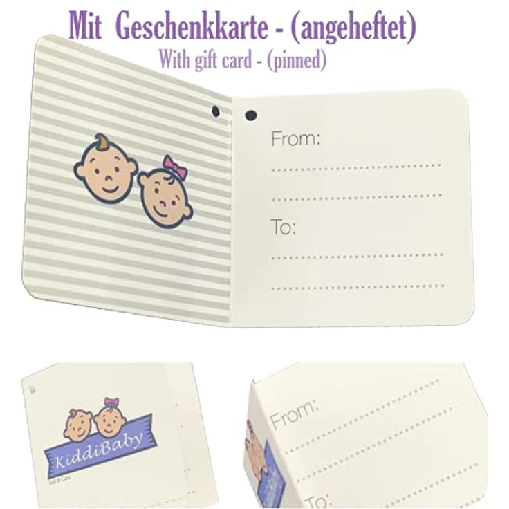 KIDDI-MEDIA Babydecke mit Name und Geburtsdatum Bestickt/kuschelig weich / 1A Qualität (Anthrazit - Elefant) – Bild 7