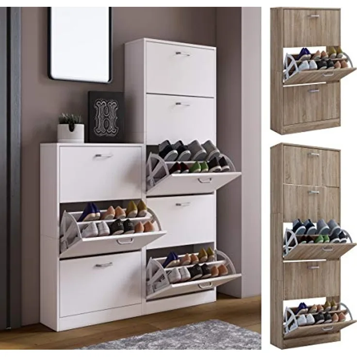 VCM Schuhschrank Sipos L Weiß