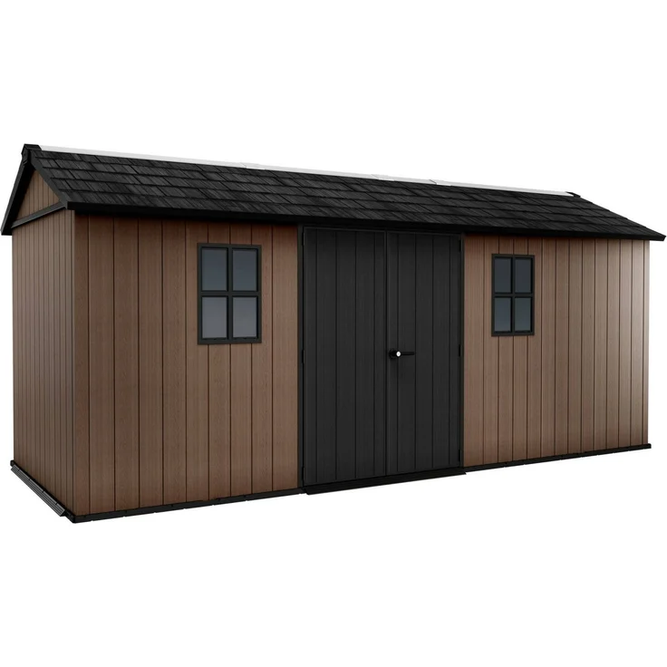Dmora Gartenhaus Kincardine, Gartenhütte, Gartenhaus, Werkzeugschuppen, 230x539 h246 cm, Braun – Bild 6