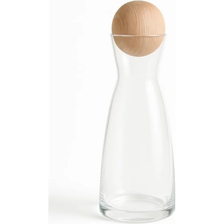 Heubergshop Wasserkaraffe, 1 Liter Karaffe mit Zirbenkugel - Zirbenholz, Zirbe (Zirbenkaraffe-1L) – Bild 1