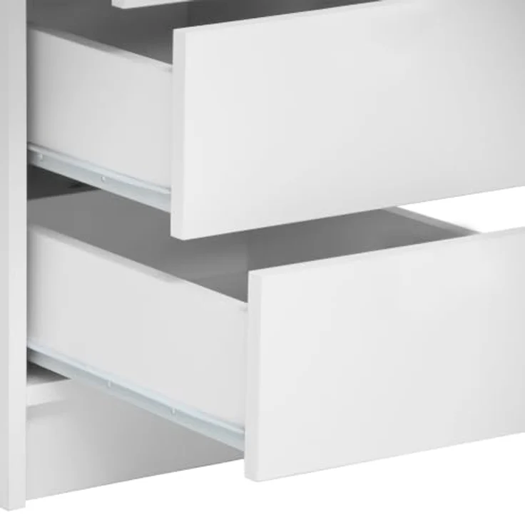 Beautysofa Schreibtisch Malta 120 cm, Funktionales Design mit Schubladen, rechts/links montierbar, Weiß oder Kaschmir, wahlweise mit oder ohne Griffe – Bild 6