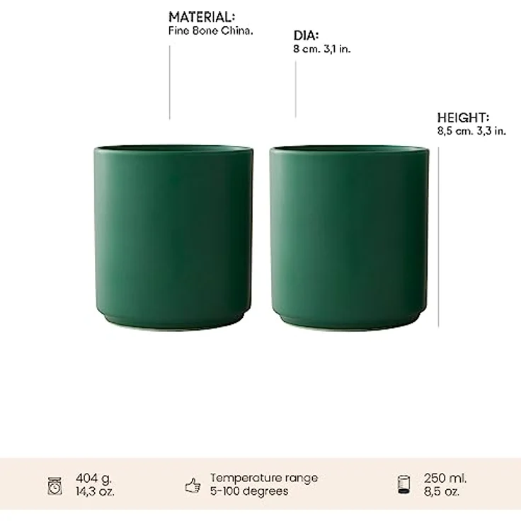 Design Letters Becher Favourite Cup Mute Grassgreen (2-teilig) 10101016GRASSGREEN – Bild 4