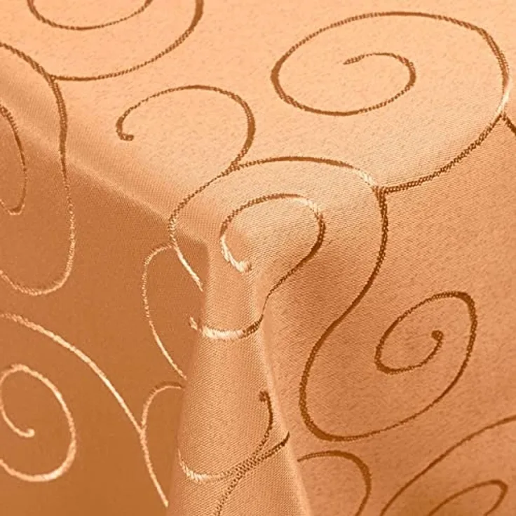 DecoHomeTextil Heimtextilmanufaktur Tischdecke Kringel Circle Tafeldecke Ornamente Damast Tischdecke