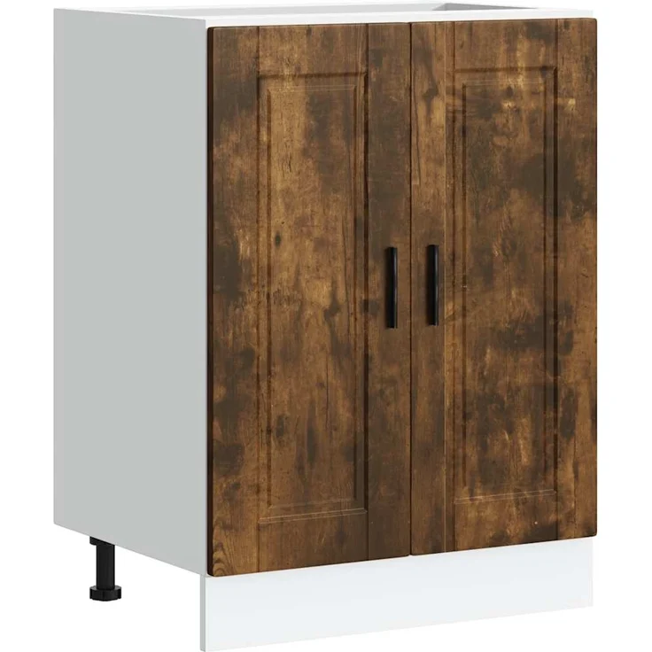 Küchenunterschrank THEO Räuchereiche 60x46x81,5 cm | Küche Unterschrank mit Türen – Bild 2