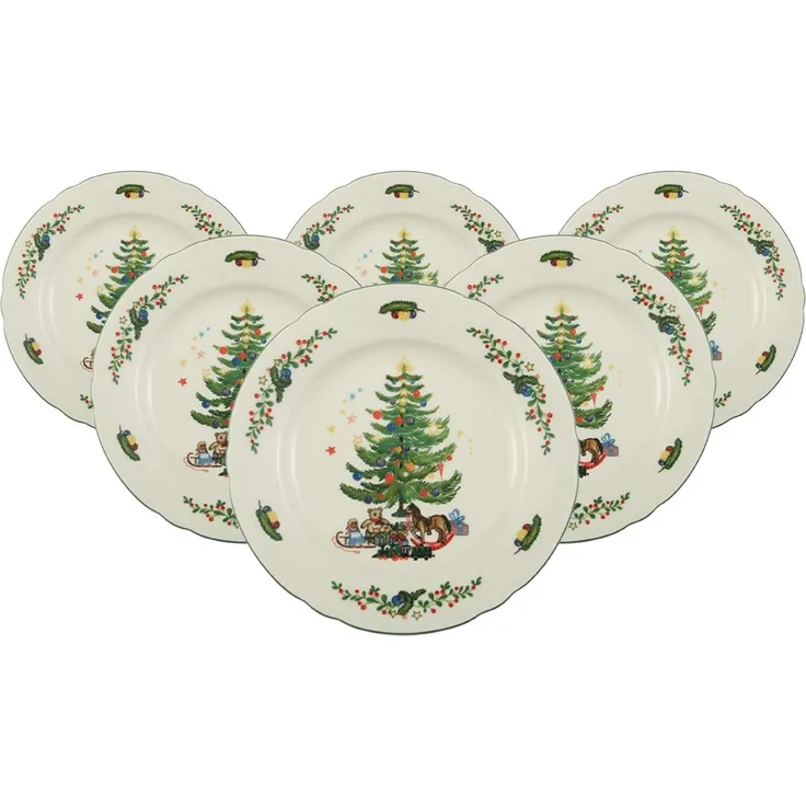 Seltmann Weiden Marieluise Weihnachten Brotteller ø 17,1 cm 6er Set