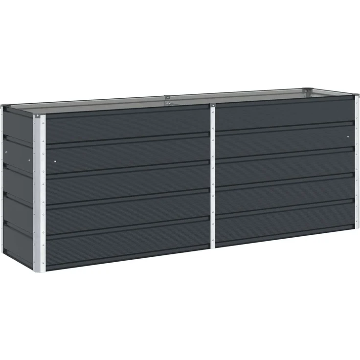 vidaXL Pflanzkübel Anthrazit 195 x 50 x 75 cm Verzinkter Stahl 42018205 – Bild 2
