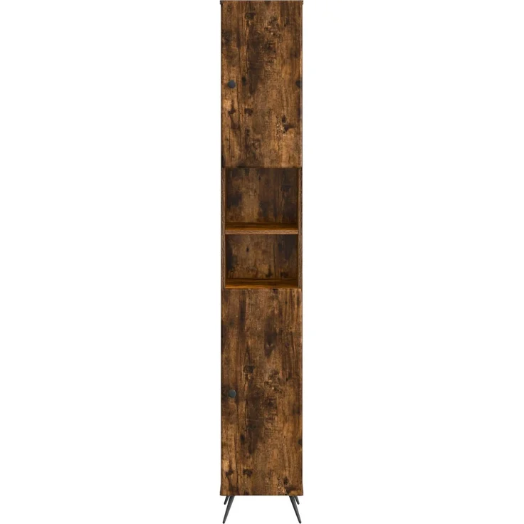 vidaXL Badezimmerschrank mit offenem Regal BREDA Raucheiche 897480 – Bild 3