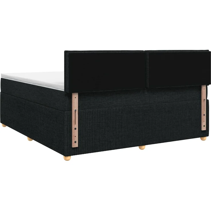 vidaXL Boxspringbett mit Matratze Schwarz 140 x 200 cm Stoff 3451477 – Bild 8