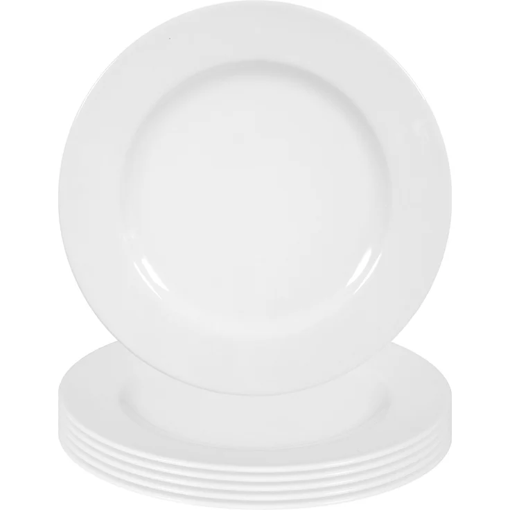 Seltmann Weiden Rondo/Liane Weiß Speiseteller ø 25 cm 6er Set – Bild 1