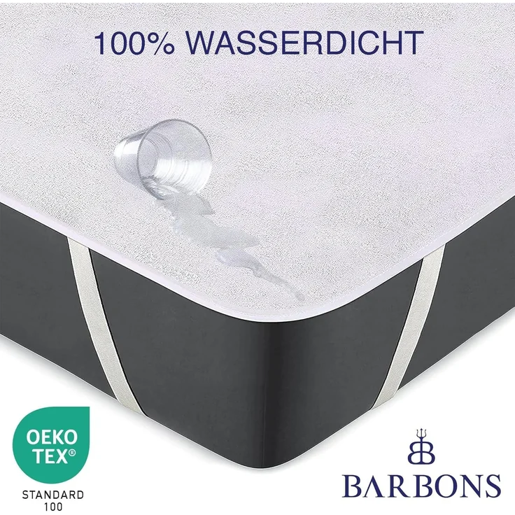 BARBONS Matratzenschoner 90x200 2er - Oeko-TEX Zertifiziert wasserdichte Matratzenauflage Inkontinenzunterlage waschbar Nässeschutz Atmungsaktiv (90x200 cm (2er Set)) – Bild 5