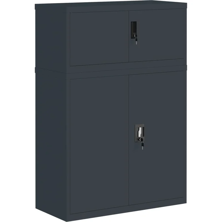 vidaXL Aktenschrank Anthrazit 90x40x130 cm Stahl 3188329 – Bild 1