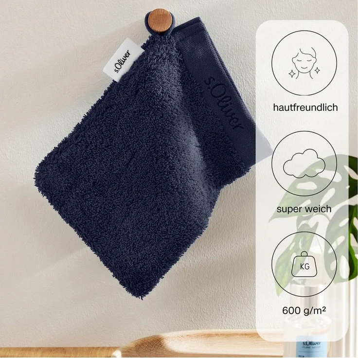s.Oliver Waschhandschuh s.Oliver, Premium Qualität, 600 gr/m², auch als Sets erhältlich, Walkfrottier (1-St), große Farbauswahl, auch als Duschtuch, Handtuch, Gästetuch – Bild 2
