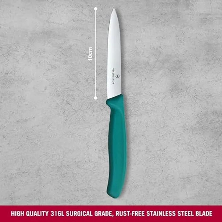 Victorinox Swiss Classic, Gemüsemesser, 10cm, Gerade, Mittelspitz, Grün – Bild 2