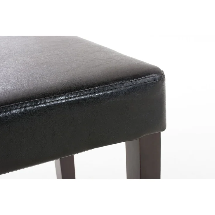 Esszimmerstuhl DALAN - Kunstleder Schwarz 41x47x91 cm Dunkelbraun | Essstühle Esszimmerstühle Küchenstühle Wohnzimmerstühle – Bild 6
