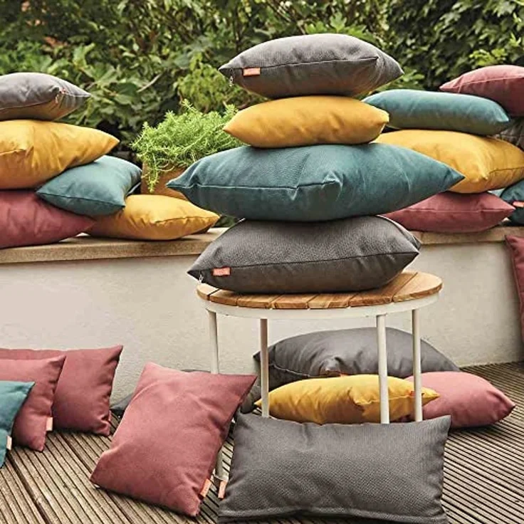 SIENA GARDEN PRIME Dekokissen, Bezug aus 100% Polypropylen, Dessin 204, Farbe Grau – Bild 6