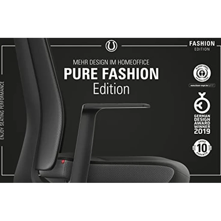 Interstuhl Pure Fashion Edition – Der Bürostuhl passt Sich an Gewicht und Bewegung des Nutzers an – ausgestattet mit der nachgewiesen ergonomischen Smart-Spring Technologie (Schwarz/Schwarz) – Bild 6