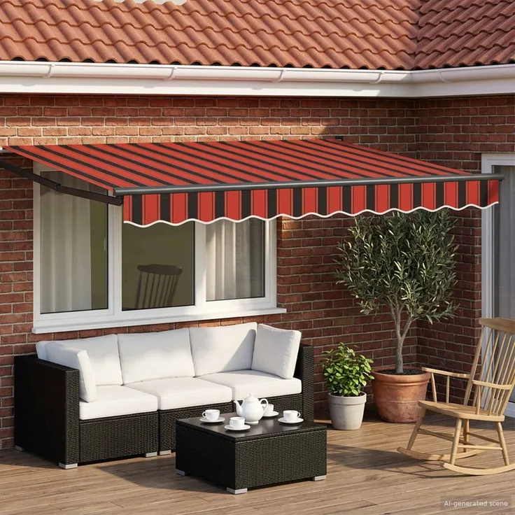 vidaXL Manuelle Gelenkarmmarkise mit LEDs 3,5 x 2 m 3419383