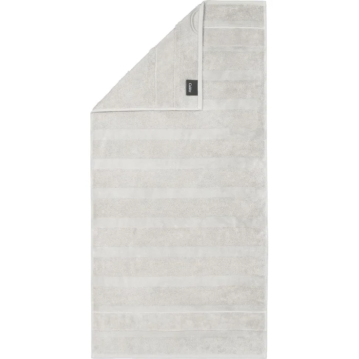 CAWÖ Duschtuch - Noblesse2, Walkfrottier, Velours-Streifen, Baumwolle, einfarbig Platin 80x160cm – Bild 1