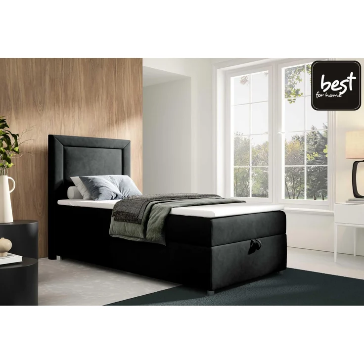 Best For Home Trinity K3 Einzelbett mit Boxspringbett und Bonnell-Federkernmatratze – Bild 2