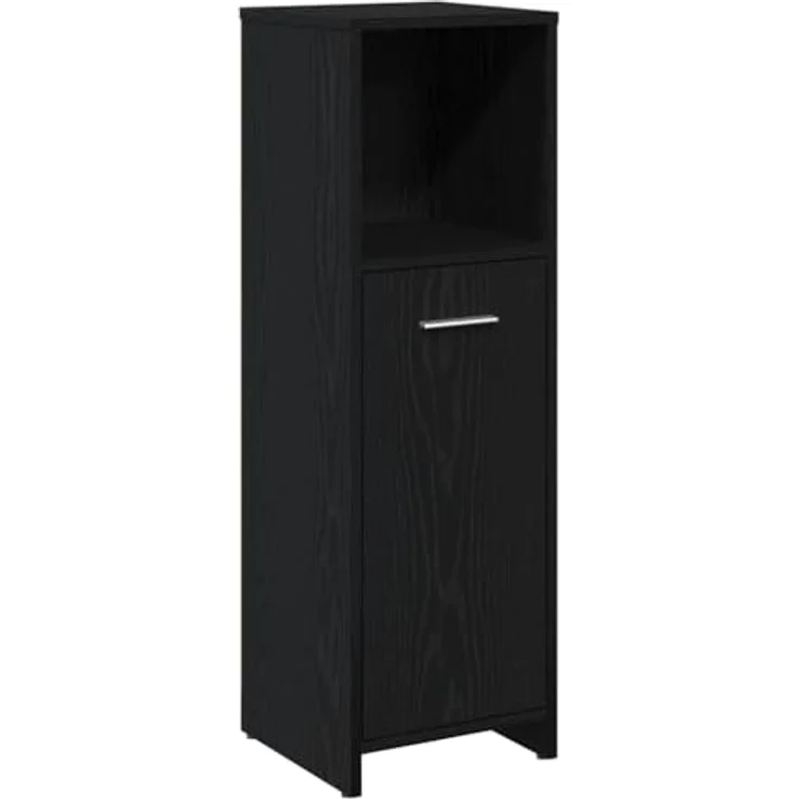 vidaXL Badezimmerschrank aus schwarzer Eiche, 30 x 30 x 95 cm, Holzwerkstoff 862497 – Bild 2