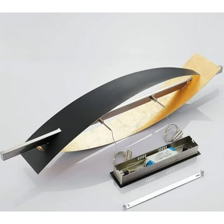 Lucande LED-Hängeleuchte Marija, 101 cm, dimmbar, schwarz-gold – Bild 9