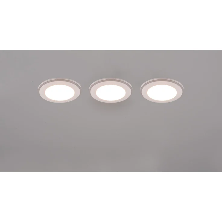3er SET LED Einbaustrahler ARGUS Weiß mit Fernbedienung dimmbar & RGBW, Ø 8cm – Bild 3