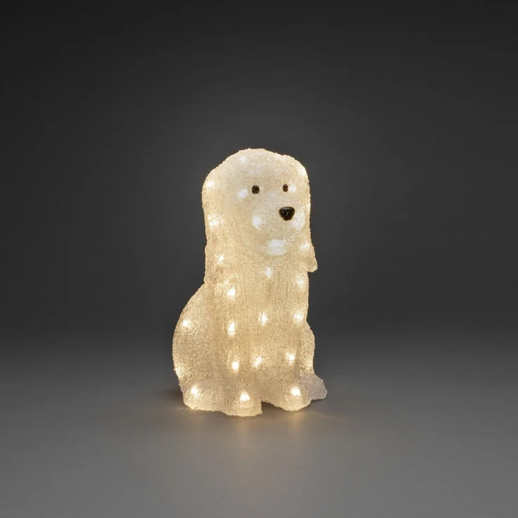 Konstsmide LED Acryl Hund sitzend Außen 40 warmweiße Dioden – Bild 2