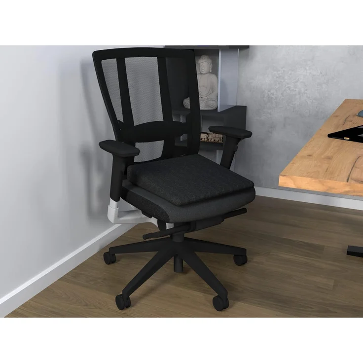 POKAR Keilkissen Stuhl Sitzkeil Ergonomisches Sitzkeilkissen Bürostuhl Kissen Orthopädisch Keilkissen Autositz Schaumstoff, Schwarz, 38 x 38 x 8/2 cm – Bild 6